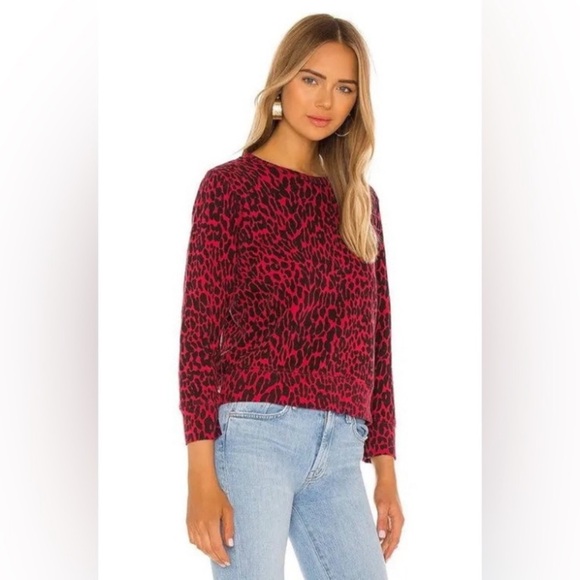 Mother Sweatshirt The 3/4 Sleeve Koozie in Scooter Radioactive Paws Red Leopard - Picture 2 of 8